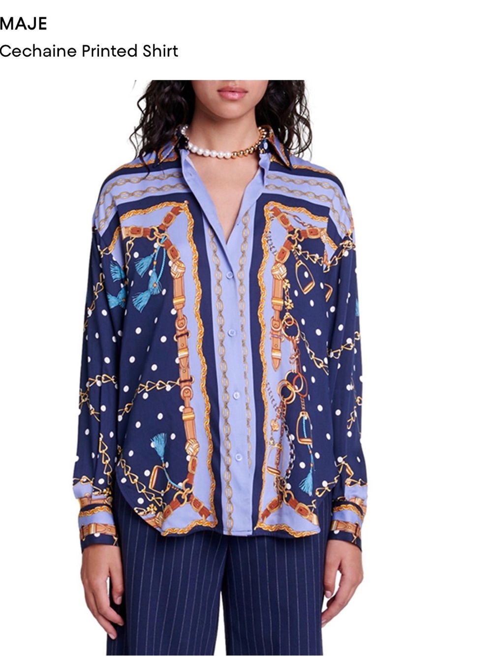 Maje Cechaine Printed Shirt